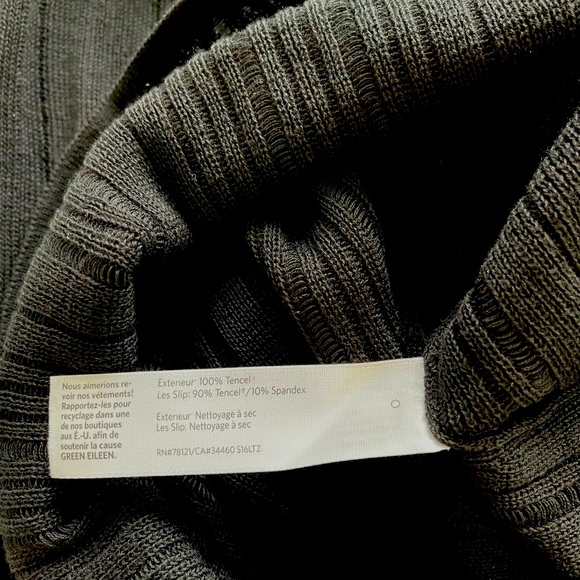 🔥HOST PICK🔥NWT Designer Eileen Fischer Black Knit 2 Pcs Dress - Picture 9 of 11